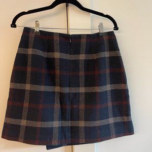 UNIQLO Wool Plaid Mini Skirt